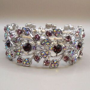 Danbury Mint The Cherry Blossom Bracelet - Aurora Borealis Crystals